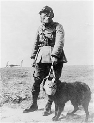 French Soldier with his Dog, Word War I