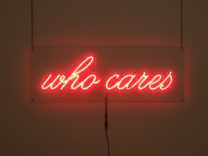 who cares, 70x25cm (© 2011 Katharina Arndt)